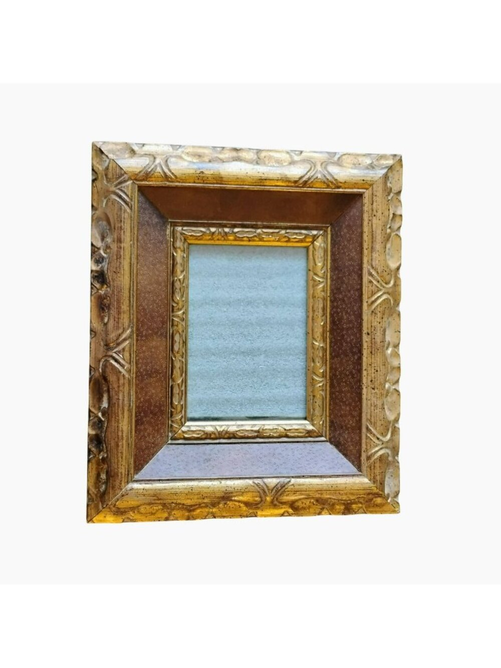 Vintage Ornate Gold Tone 13" Wood Picture Frame, 5x7 Opening, Carved Photo Frame
